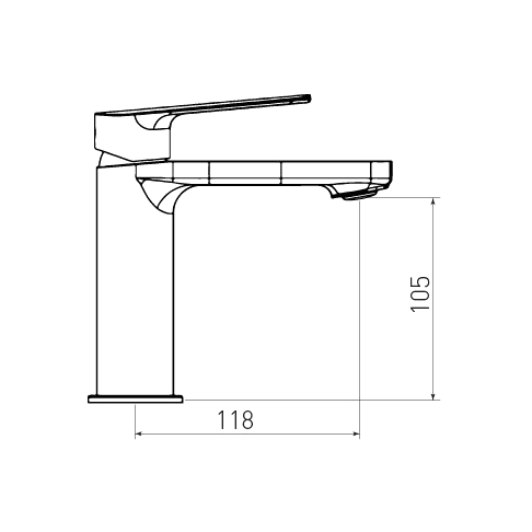 Смеситель д/умывальника "YAMANASHI" (YAM-1011) хром TOKITO