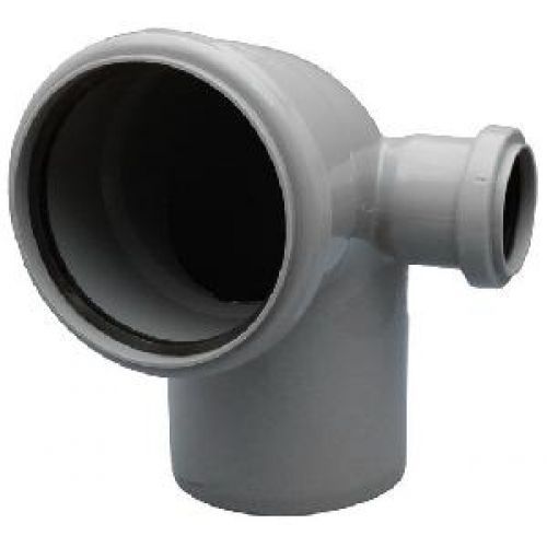 Колено 110/90 с отводом ф50правый Политэк (40) 