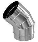 Колено "Sferra" 45° нерж.0,8мм ф115