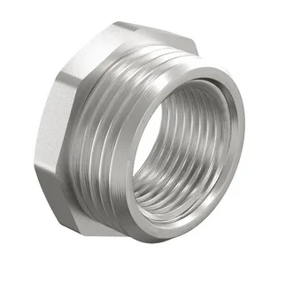 Футорка  2" - 1 1/2" ш/г латунь никель LD (24)