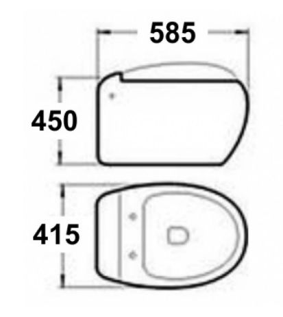 Унитаз подвесной 800-821ВВ черный MELANA 