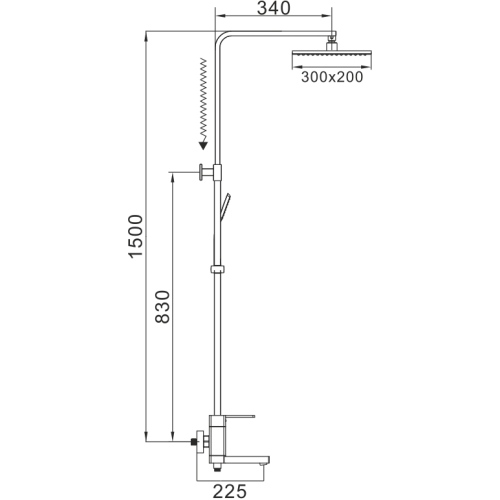Душ. система ROSE с изливом R2636 (снят с производства) АКЦИЯ