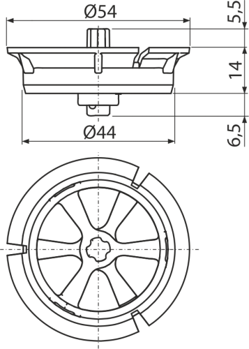 Регулятор скорости потока воды ALCAPLAST P115