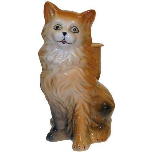 Подставка под ерш "Кошка" разноцветные с унитазной щеткой