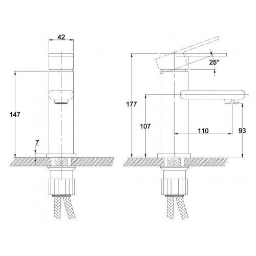 Смес д/раковины Kaiser Arena (33011)