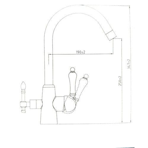 Смес д/кухни Kaiser Vincent ф35 боковой под фильтр (31744)