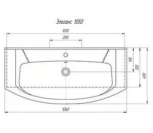 Комплект мебели 105 "Лаванда-105" напольная 3 дв. MISTY (ум.Элеганс-105)
