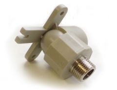 Колено наст.25*1/2 нар.рез. серый (10/100) ПРО АКВА (PA28112PG)