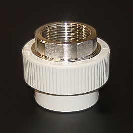 Переход 50*6/4"вн.рез.(под ключ) белый (2/20) ПРО АКВА (РА22522Р)