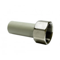 Штуцер с нак. гайк.20х3/4" серый (50/250) ПРО АКВА (PA70010G)