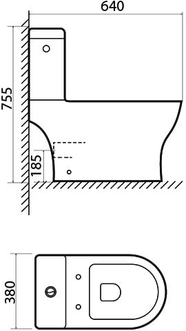 Унитаз-компакт, безободковый,  Drum, DRU2DSEi24, IDDIS