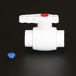 Кран шаровой 50 белый (1/10) ULTRA ПРО АКВА (РА40016)