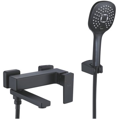 Смеситель д/ванны к/н  ROSE черный R2802H