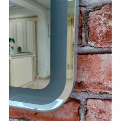 Зеркало Неон 3 с LED подсветкой (клавишный выключатель) 800х800 MISTY