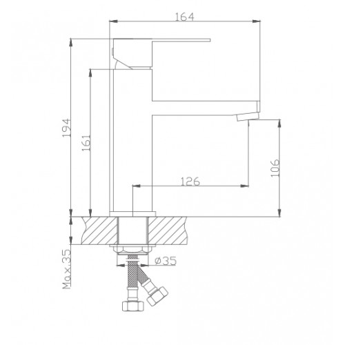 Смеситель д/раковины Haiba HB10803 нержавейка