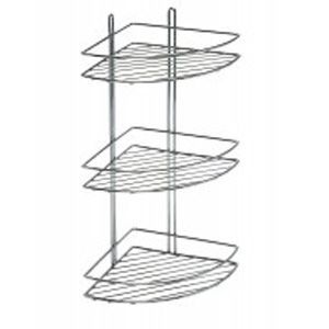 Полка 3-х ярусная угловая хром 19*19*40 (33121)