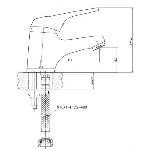 Смес д/раковины Kaiser Douglas (12022)