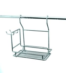 Полка хром 1-ая круглая KS-2002 (на рейлинг) 