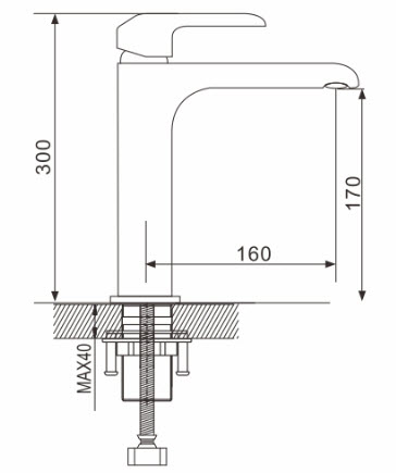 Смеситель д/раковины ROSE высокий белый/хром R2111F