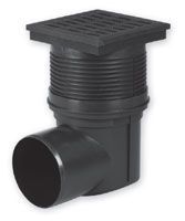 Трап  "MCH"  гориз Ду-110\150х150 пласт.сухая заслонка (KVB) (324S) (6/1)