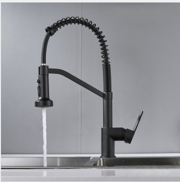 Смеситель д/кухни SHEVANIK гибкий излив черный  S963H