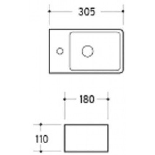 Умывальник фигурный А311R MELANA