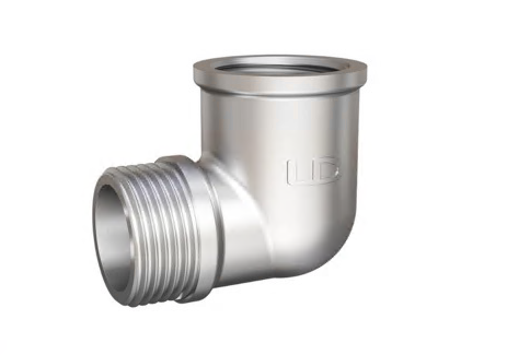 Уголок 3/4" ш/ш латунь никель LD 