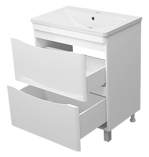 Комплект мебели 70 "Атлантик-70" напольная 2 ящ. глянцевая эмаль MISTY (ум.Аллегро-70)