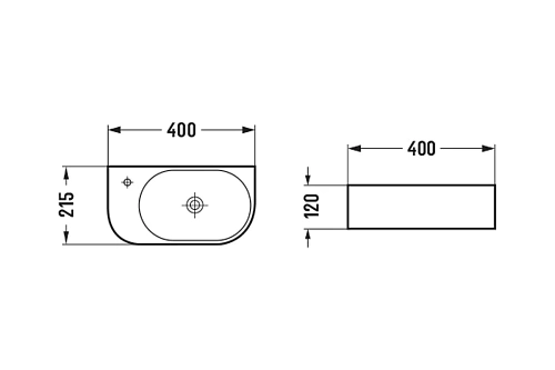 Умывальник Vincea VBS-506L, подвесная, левая 