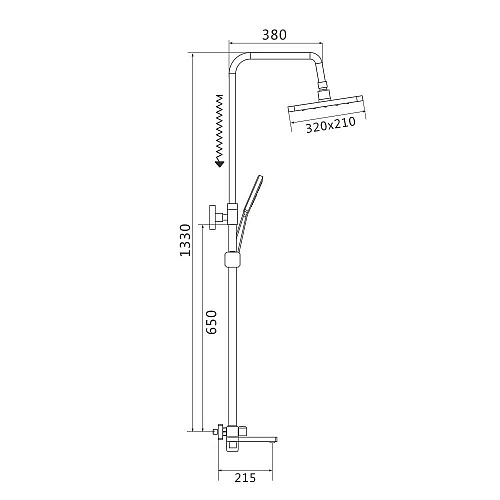 Душ. система SHEVANIK оружейная сталь S9936T