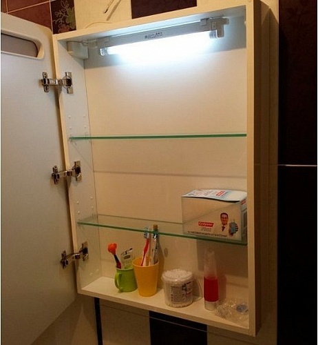 Зеркало-шкаф 60 "Америна-60" прав. белый Акватон 