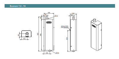 Котел электрический ZOTA Econom (комплект) -  7,5 ВЫГОДА!