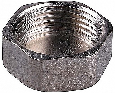 Заглушка 1" на трубу,  гайка ник. GF (100/10) (SFT-0027-000001)