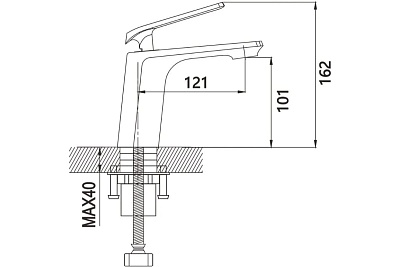 Смеситель д/раковины SHEVANIK хром S8001