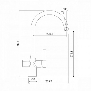 Смес. д/кухни  Pure под фильтр  PURSBFJi05 (8333) АКЦИЯ!!