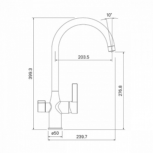 Смес. д/кухни  Pure под фильтр  PURSBFJi05 (8333) АКЦИЯ!!