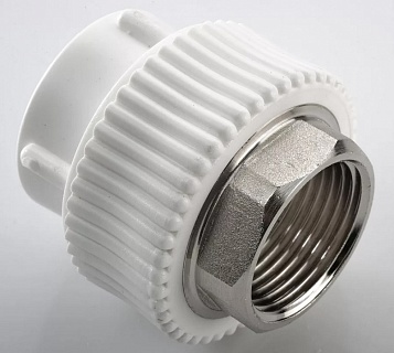 Переход 40*1 1/2"вн.рез.(под ключ) белый (5/20) ПРО АКВА (РА22521Р)