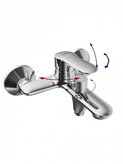 Смеситель д/ванны "Kanda" (KAN-1014) короткий излив TOKITO