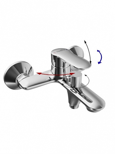 Смеситель д/ванны "Kanda" (KAN-1014) короткий излив TOKITO