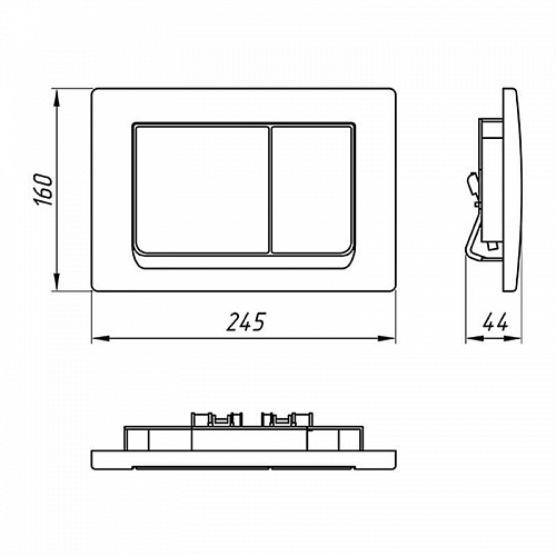 Кнопка управления систем инст. АниПласт белая  WP1000, АКЦИЯ!!