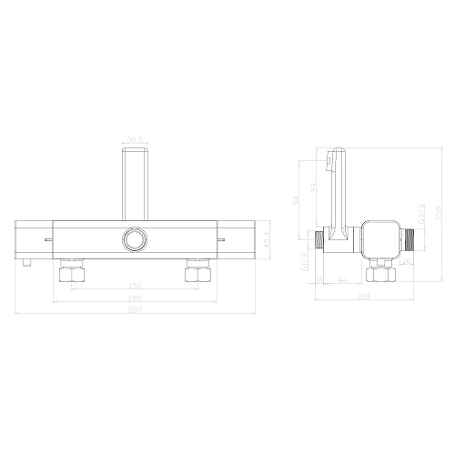 Душевая система "RAIN" (RAI-1028) термостат, хром TOKITO