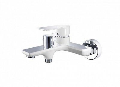 Смеситель д/ванны к/н Haiba HB60505-8 белый/хром