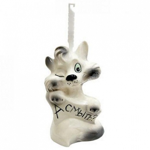 Подставка под ерш "Кот-хулиган" с унитазной щеткой