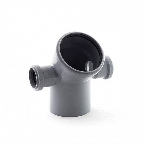 Колено 110/45 с отводом ф50левый+правый Политэк (40) 