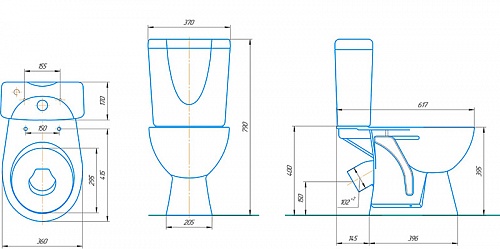 Унитаз-комп "НЕО" белый с сид. м/лифт  (КСФ) 
