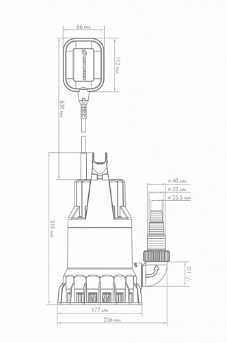 Насос "Дренажник" 220/12 (5101)