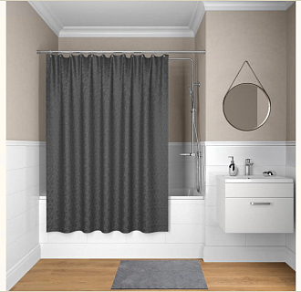 Штора для ванной комнаты, IDDIS, 200*180 см, полиэстер, Basic ,B35P218i11 Акция