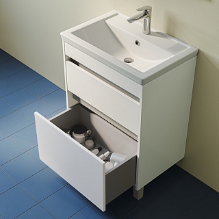 Комплект мебели 60 "Zodiac X-60" напольная, белая матовая 2 ящ. IDDIS (ум.Zodiac/Ray-60) ZDX60WFi95K