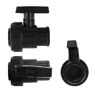 Кран шаровый 3/4" г/г, РАЗБОРНЫЙ, ручка - бабочка, из высокопрочного АБС MAK (4704)