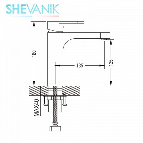 Смеситель д/раковины SHEVANIK хром S8601